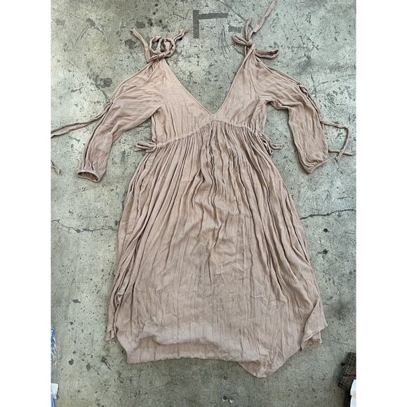 FREE‎ PEOPLE WOMEN’S SIZE XSMALL FLOWY RESORT FESTIVAL DRESS MAUVE SEE PICS - Picture 6 of 6